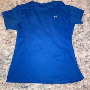 EUC Under Armour Blue Workout Shirt short sleeve S